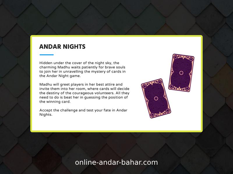 Payouts in Andar Nights from Evoplay